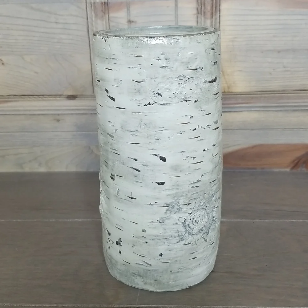 Faux Birch Candle Holder